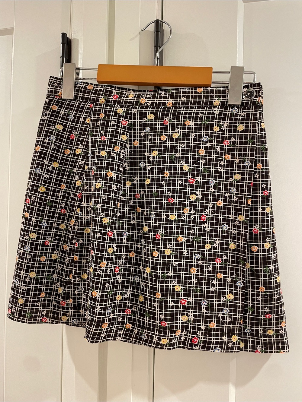 Black Floral Handmade Mini Skort!